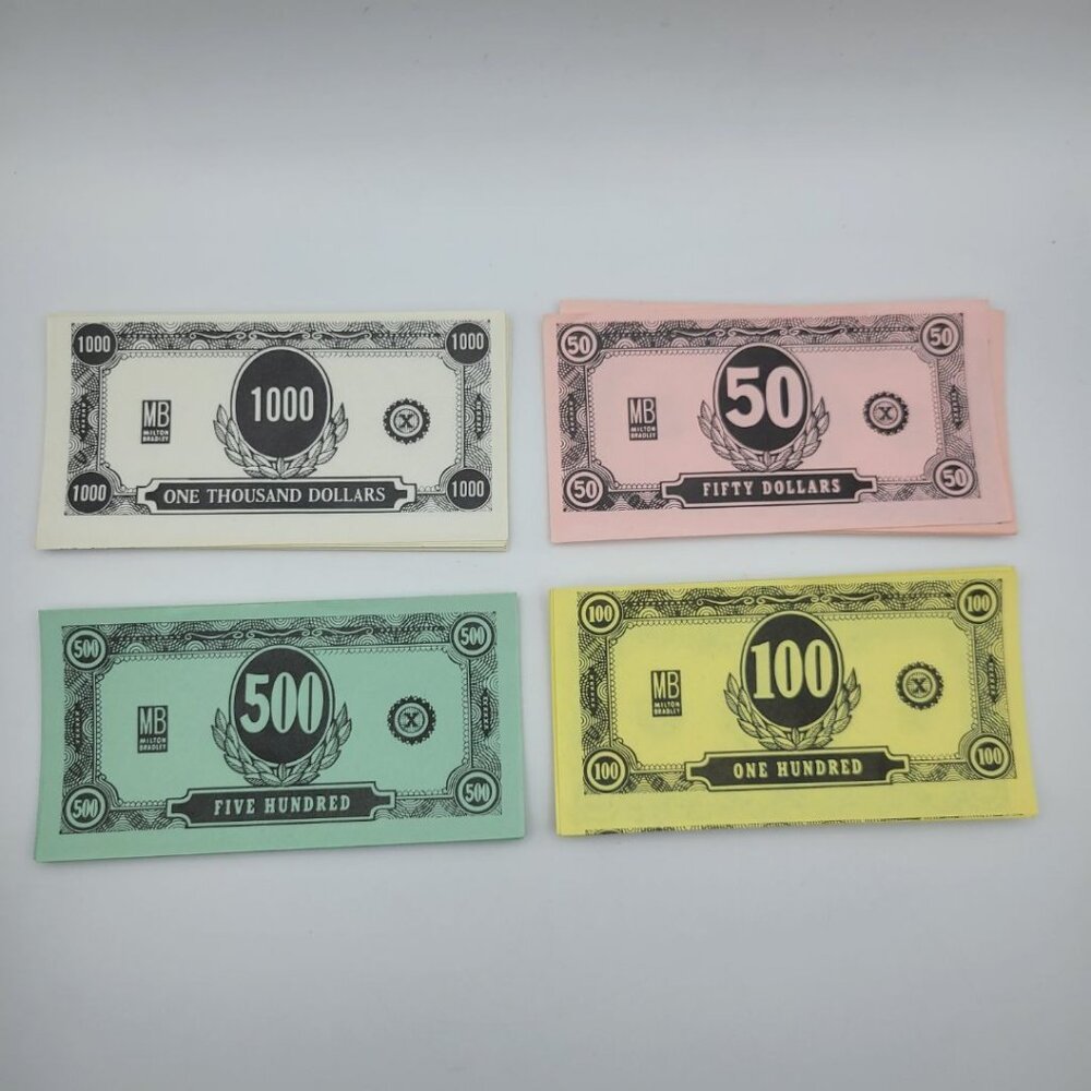 Milton Bradley Game Money Replacement‎ Paper Crafting Scrapbook Artwork Family